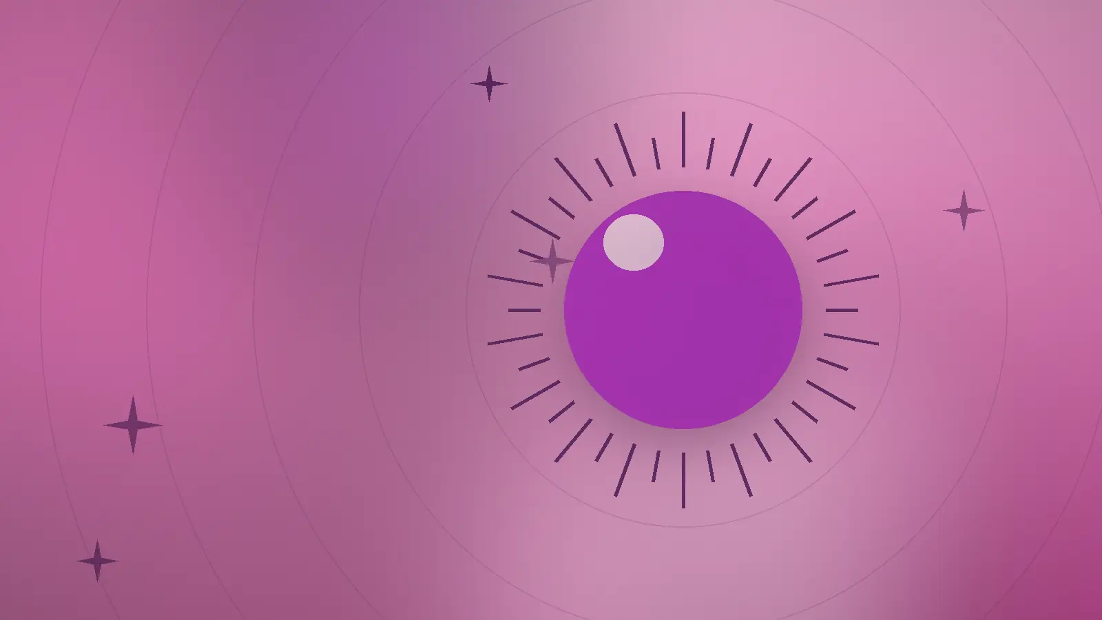 Abstrakt rosa-pink illustrasjon av en sol og dråper som symboliserer pigmentflekker, melasma og depigmenterende Cosmelan-behandling