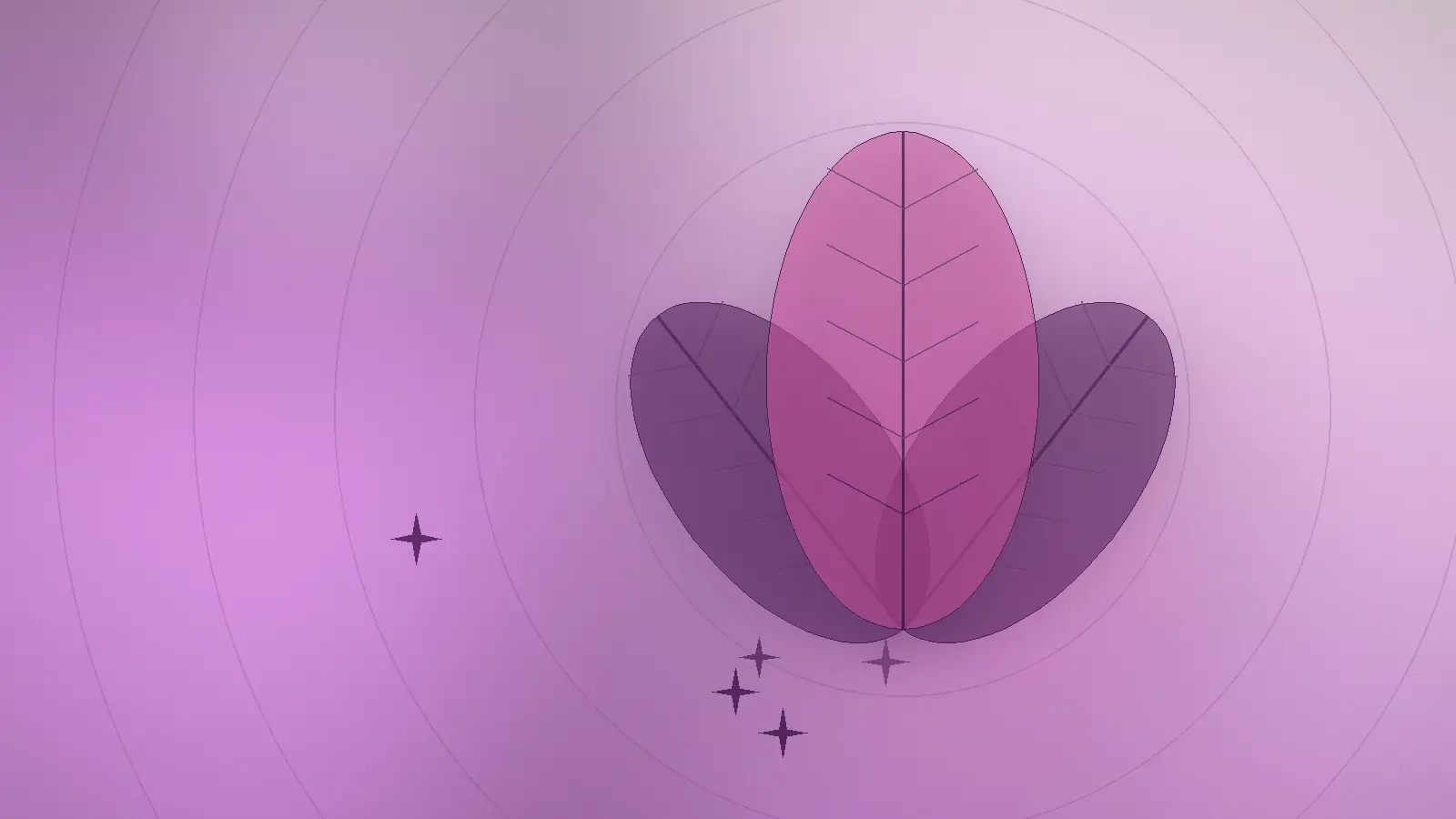 Abstrakt illustrasjon av blader i lys blush som symboliserer mild rens og Elixir rens fra Face Formula