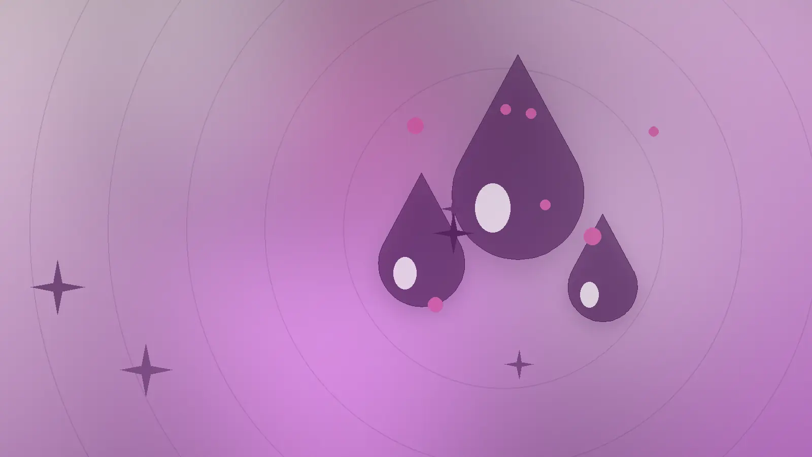 Abstrakt illustrasjon i lys blush med glinsende dråper som viser hydrering og temaet glass skin for jevn og glatt hud