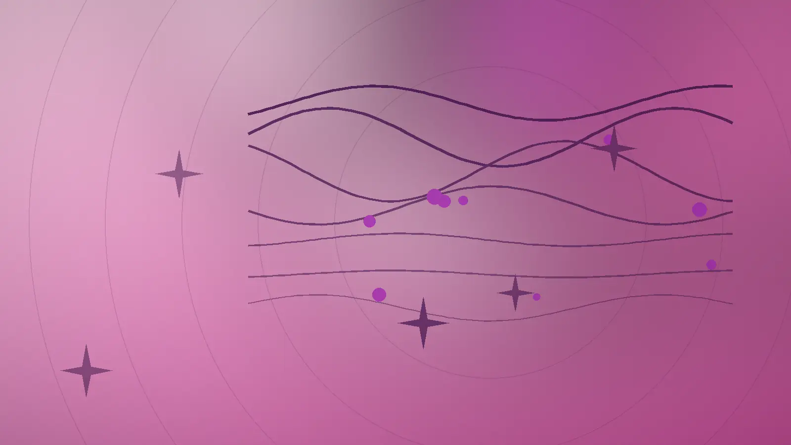 Abstrakt rosa-pink illustrasjon av myke bølger og tråder som sammenligner hårfjerningsmetoder og symboliserer laser hårfjerning
