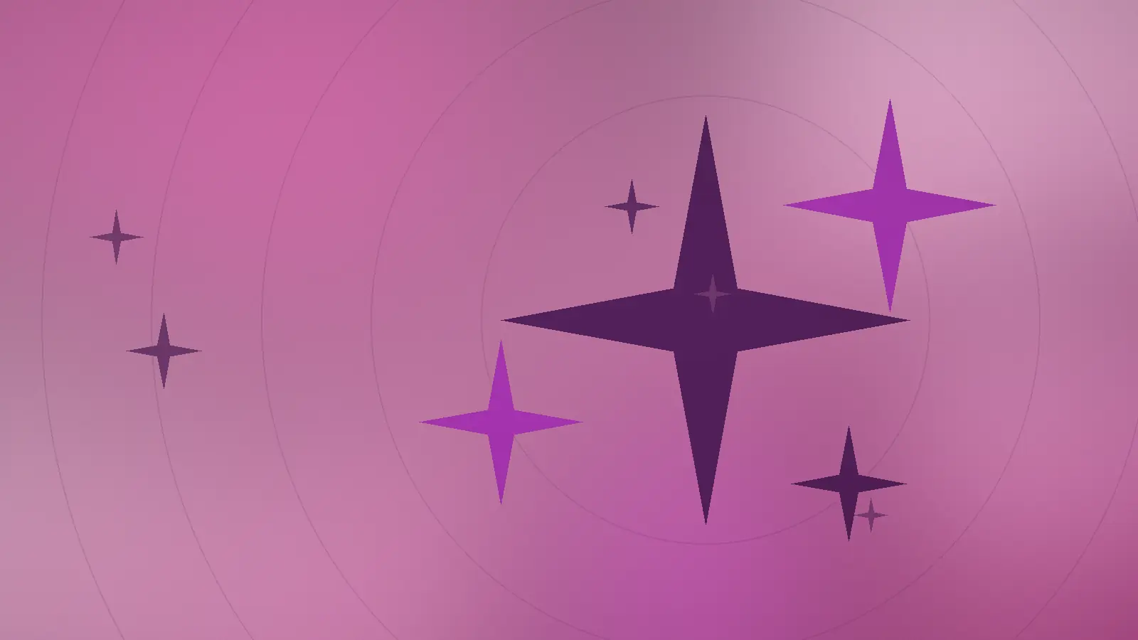 Abstrakt rosa-pink illustrasjon med glitrende lysstråler som symboliserer LED-lys og hudfornyelse, til en guide om LED ansiktsbehandling