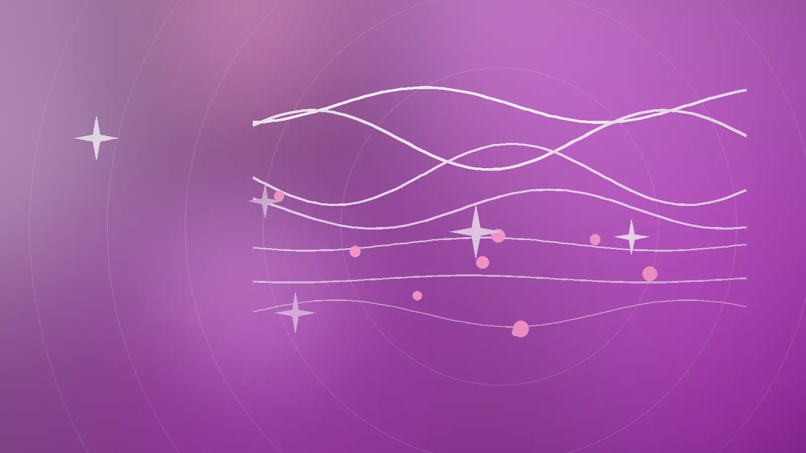 Abstrakt illustrasjon av bløte bølger i rosa og lilla som illustrerer halsens hud og behandling av rynker på halsen